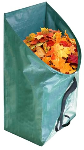 Raccoglitore di foglie, 200 l, sacchetto per la rimozione dei rifiuti da giardino, riutilizzabile, multifunzionale per prato, pulizia del cortile, borsa per la rimozione delle foglie per esterni