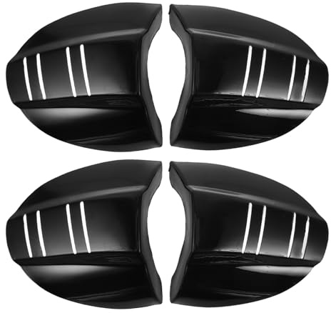 FOYTOKI Protections Latérales pour Lunettes de Soleil en Tpu, 4 Pièces Noires, Accessoires Renforcés pour Tir et Activités Extérieures, Installation sans Outil