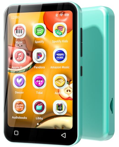 TIMMKOO 80GB Kids MP3 Player with Bluetooth and WiFi, Parental Controls, 4 Music Player with Spotify, Audible Up to 1TB ïŒBlueïŒ