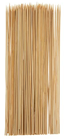 RUECAB - Brochettes pour Barbecue - Lot de 100 brochettes en Bambou pour Barbecue, brochettes pour Barbecue, brochettes en Bois - Longueur : 30cm, diamètre : 2mm - Matière : Bambou