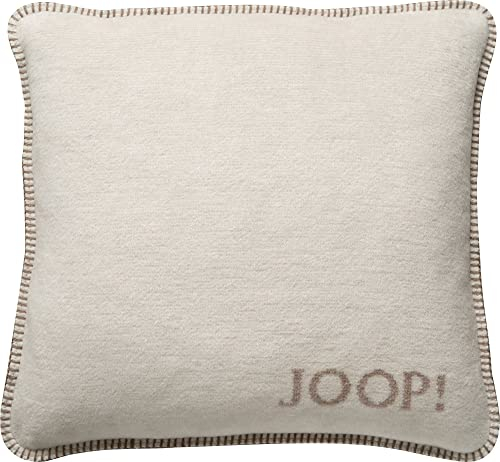 Joop! Kissen Uni Doubleface Natur-Sand Baumwolle Polyacryl, Maße: 50cm x 50cm, 754653