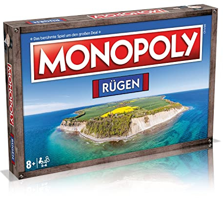 Winning Moves Monopoly - Rügen Brettspiel Gesellschaftsspiel Spiel, 2-6 Spieler, ab 8 Jahren, Insel-Thema, 120 Minuten Spielzeit