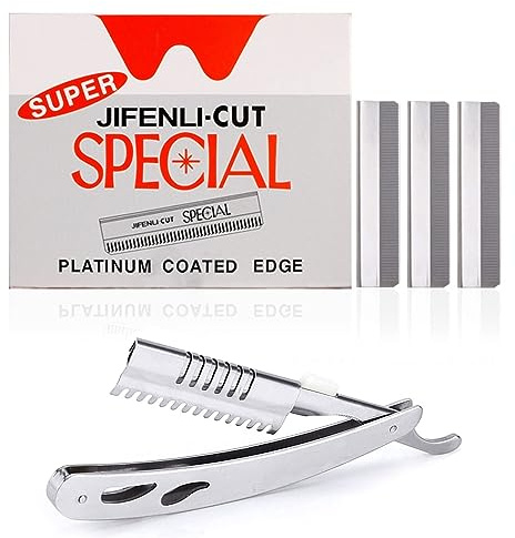 VEOUNDK Precision Brow Razor Blades for Women, Single Edge Disposable Eyebrow Blades, Ideal for Shaping, Grooming, and Styling Brows (100 pieces + 1 tool holders)