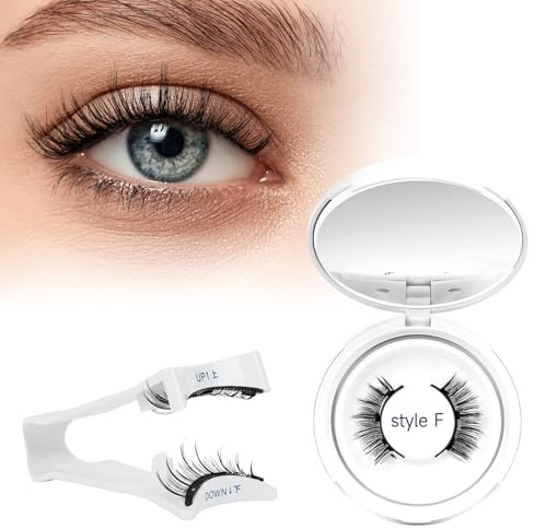 Higu clace Magnetische Wimpern,Magnet Wimpern Ohne Eyeliner,Magnetische Wimpern mit Applikator,Wimpern Magnetisch Natürlicher Look,Kein Kleber erforderlich Wimpern Magnetic(SET-F)