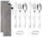 LCUHAVA Cubiertos para Llevar al Trabajo, 6 PCS Cubiertos Camping, Juego de Cubiertos Acero Inoxidable, Cuberteria Acero Inoxidable, para Ilevar al Trabajo para Fiesta Viajes Picnic