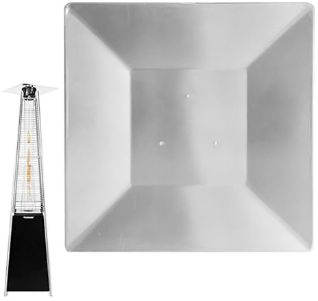 Patio Heater Reflector Shield - Pyramid Patio Heater Replacement Top | Heat Reflector Shield | Rain-proof Square Outdoor 4-sided Warmer Cover Top | Terrace Square Heat Reflector Replacement Top