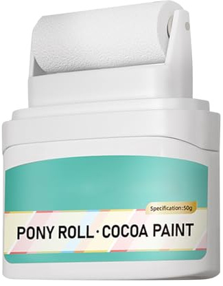 Wall Repair Rolling Paint - 50g Interior Wall Scratch Paint - Integrated Roller for Cleaning Stains, Water-Based White Repair