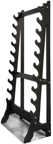 HJHUUA Black Floor-standing Sword Holder,Multi-tier Sword Stands,Wooden Sword Rack Floor-standing Rack,Large Classic Wood Sword Mount Weapon Stands For Katana,bokken,tai Chi Sword(6/8/9/10 Tier)