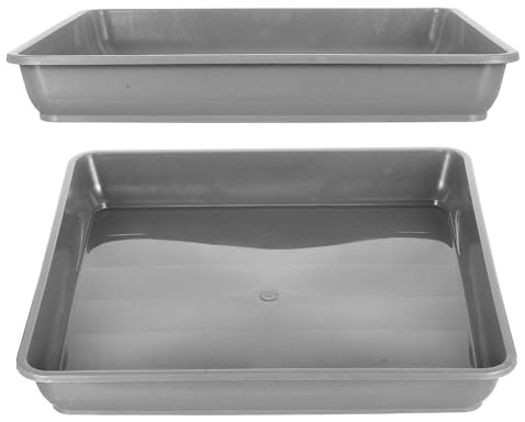 Gatuida 2 Piezas Colector de Agua para Bonsáis Bandeja Cuadrada para Plantas de PP, Cuadrada, Gruesa, para Plantas y Suculentas, para Organización de Balcón y Jardinería Interior