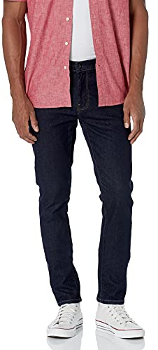 Amazon Essentials Jean Extensible Confortable, Coupe Skinny - couleurs abandonnées Homme, Bleu Jean Foncé, 31W / 32L