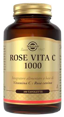 Solgar ROSE VITA C 1000 – Vitamina C 1000 mg con Rosa canina, 100 tavolette