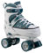 HUDORA Roller Skates Sneaker in versch. Farben & Größen - Kinder Rollschuhe über 4 Größen verstellbar - Rollschuhe für Kinder & Jugendliche - Roller Schuhe mit 4 austauschbaren Innensohlen