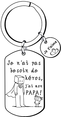 Lumengqi Cadeau de fête des pères Porte-clés Porte-clés Papa Cadeau Anniversaire Naissance personnalisé fille pas cher,Cadeau pour La fête des Pères l'anniversaire Cadeau de Noël pour Papa