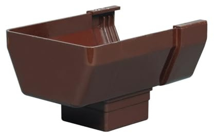 Amerimax 5.8 in. H X 4.5 in. W X 5.8 in. L Brown Vinyl U Gutter Drop Outlet