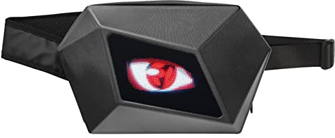 Huamengyuan LED Motorrad Umhängetasche,Motorrad Helm Rucksack Wasserdichte Motorrad Hartschalen Umhängetasche Programmierbare Motorradhelmtasche LED Motorradtasche mit Smart LED Display