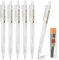 TIESOME 6PCS Transparent Mechanical Pencil Set, Mechanical Pencils 0.5 with 1 Tube HB Refill Aesthetic Artist Pencil Set Retractable Pencil for Student Writing Drafting, Drawing, Sketching
