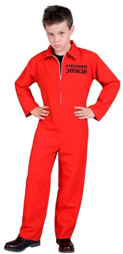 Widmann W MILANO festmode – barnkostym fånge overall röd fånge kriminell