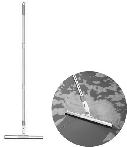 SUIXI Squeegee Base - 130 cm Water Squeegee for Shower and Window, Adjustable Shower Squeegee with Long Handle, Rubber Broom for Removing Water and Hair