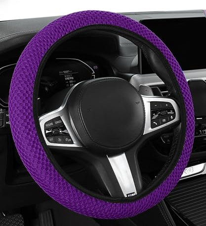 Flaconi Universal Car Steering Wheel Cover for SUV and Truck - Steering and Handlebar Cover - Suitable for Cars (Purple)