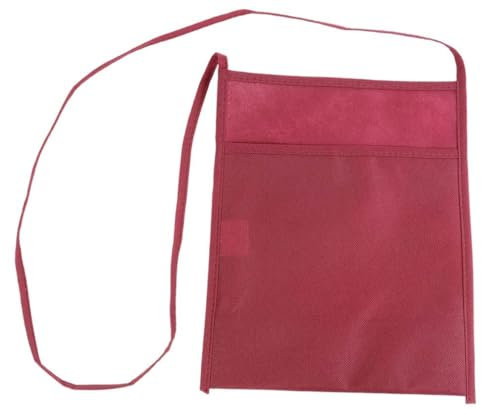 Generico 50 (Cinquanta) Pezzi PortaBicchiere porta bicchiere da Collo in TNT con Tracolla - in TNT 80 gr 18 x 22 x 10 cm Ideale per Degustazioni e Eventi! (bordeaux)