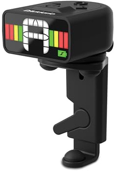 D'Addario Wiederaufladbares Mikro-Violinenstimmgerät – Clip-On-Stimmgerät für Violinen – Farbdisplay – Schnelles und präzises Stimmen