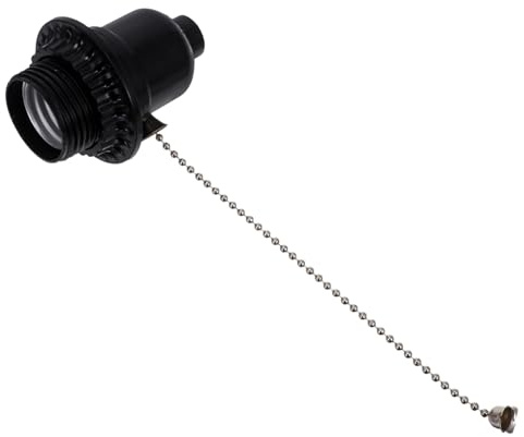 SHINEOFI Portalampada Con Interruttore Catena Ricambio Per Lampada in Bachelite e Metallo Adatto Lampade Da Tavolo Da Terra e Lampadari