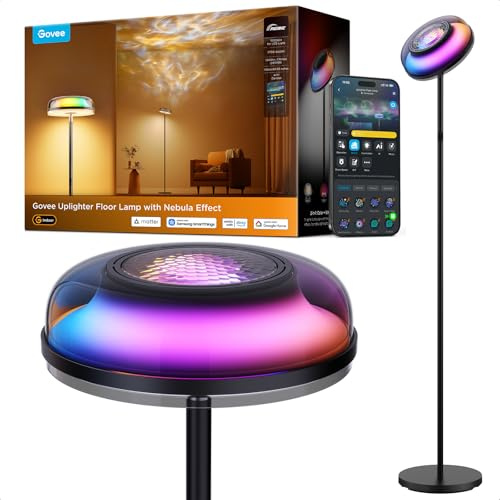 Govee Uplighter Lampada da Terra con Effetto Nebulosa,170cm per Salotto