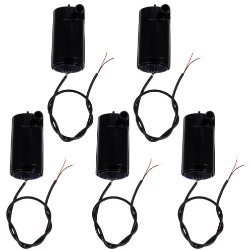 Abaodam Bomba de Agua Sumergible Mini Dc 3w Negra, Ultra Silenciosa, 5 Piezas, Bomba Ruido para Acuario, Dispositivo Duradero para Circulación de Agua en Peceras