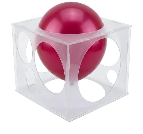 BeiZha 11 Holes Balloon Sizer Box, Clear Plastic Foldable Balloon Measuring Tool for Balloons Arches and Party Decorations