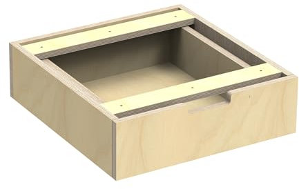 AUPROTEC Multiplex Birkenholz Schublade für Profi-Werkbank 1500 x 600 x 850 mm Schubkasten mit 2 Teleskop-Schienen zum freien Nachrüsten und Ergänzen