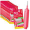 MARA EXPERT Interdentalbürsten ISO 2 - 10 x 8 rosa Zahnzwischenraumbürsten - Interdentalbürste mit natürlichen Borsten - Manuell, stationär, für Zähne, Implantate, Kronen, Zahnspangen & Backenzähne
