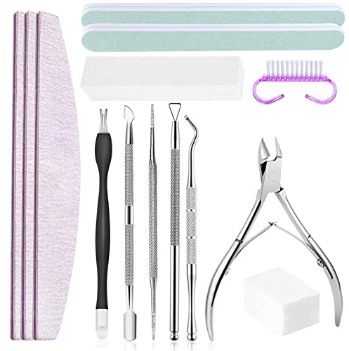 Limas de Uñas Profesionales Sets,Lima de uñas y bloque pulidor de uñas,Empujador de Cuticulas Pulidor de Uñas,Kit para Limpiar Uñas y Quitar Cutículas,para Salón y Uso Doméstico