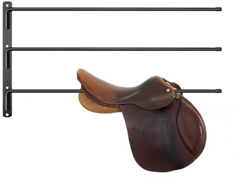 Porte-tapis de selle, porte-selle mural | Rangement pour équipements de cheval, support pour couvertures pivotantes | Fixation de support de tapis de selle robuste pivotant à 180 degrés, support de co