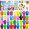 ZHHGOO Kit Slime Fluffy pour Enfants 36 pcs Mini Slime kit Crystal Slime,DIY Putty Jouets pour Enfants,Cotillons de Slime Parfumés,Jouet Anti-Stress pour Filles et Garçons