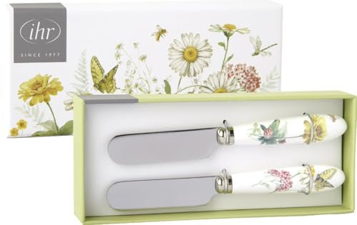 IHR Ideal Home Range Buttermesser Set Motiv: Wildflower and Butterfly - Wildblumen und Schmetterlinge