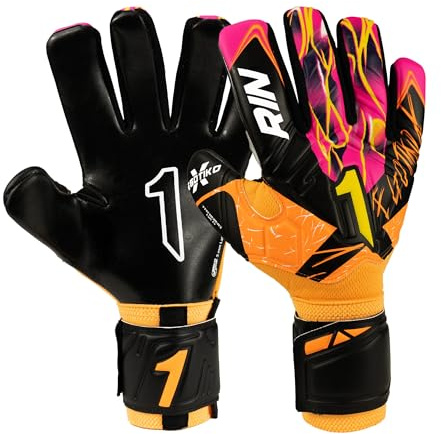 Rinat Guante de Portero Egotiko X Training, Naranja/Negro, Unisex Niños