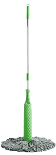 Scopa da pavimento in microfibra – Detergente domestico a manico lungo, portatile disidratato con testa rotante, strumento di pulizia leggero e assorbente e durevole | Mop facile per le