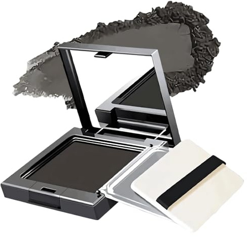 Root Touch Up Powder, Compact Size 7×7×2 cm, Boldify Hairline Powder for Grey Hair Cover Up, Quick Concealing Hair Regrowth Treatment, Natural Dark Brown Shade