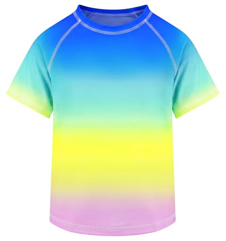 Tokeya Jungen Rashguard Schwimmshirt UPF 50+ Badeshirt 8-9 Jahre, Blau