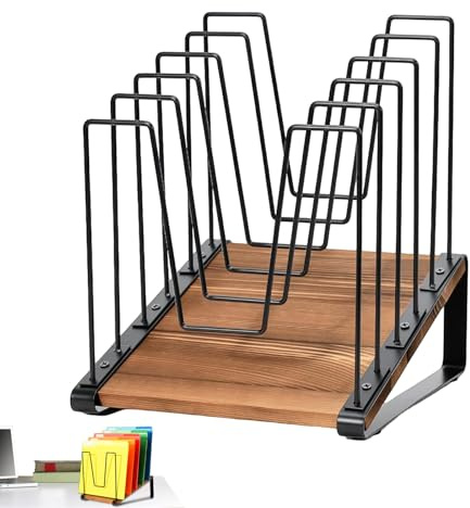 Organizzatore di Documenti da Scrivania | Archivio Verticale Inclinato per Cartelle - Supporto Per L'Organizzazione Dei File | per Studentesse Insegnanti e Ufficio Casa Scuola