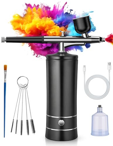 Kit de aerógrafo inalámbrico con compresor, Plus