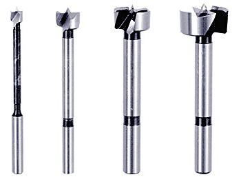 Diablo's High-Speed Steel Forstner Bit Drill Set - Ideal for All Types of Wood - 1/4 to 1 Diameter, 1/4 to 3/8 Shank, 3-1/2 Length, 4 Pieces - FB-104