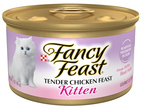 Purina Fancy Feast Kitten Tender Chicken Feast Wet Kitten Food Pate - (Pack of 24) 3 oz. Cans