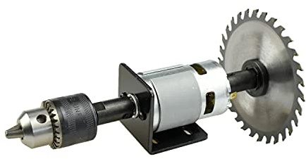 CHANCS 775 Scie Moteur DC 24V 12000RPM Réducteur Double Arbre De Sortie Mandrin Mini Scie Circulaire Électrique DIY