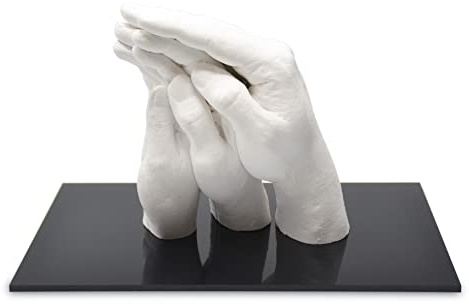 Lucky Hands® 3D-Avtrycksset Family & Wedding Hands TRIO+ med xxL-avtrycksbricka (Akrylbas svart 20 x 30 cm)