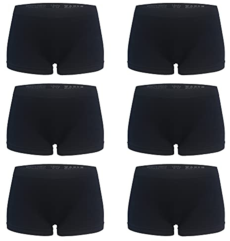 Libella Pacco da 6 Mutande Mini Shorts Donna Microfibra Senza Cuciture 3908 BL L/XL