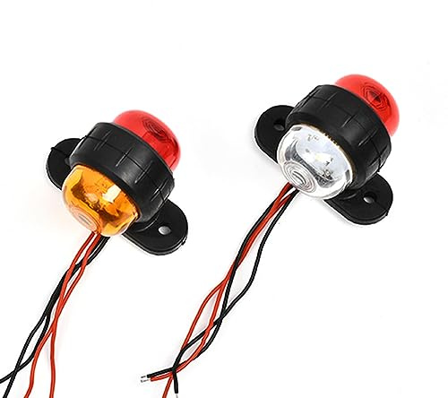 ANLIKY-Pro Luci di Posizione a LED per Camion, Auto e Rimorchio, 12 Volt, Rosso e Bianco, Rosso e Giallo, Illuminazione Sicura per il Vostro Veicolo