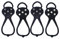 2 Paar Traktionsklampen, 5-Krallen Spikes für Schuhe, Eisklampen, für Wandern, Eisfischen, Klettern, 23.3 × 8 cm