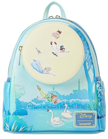 Loungefly Disney Peter Pan You Can Fly Glow Mini Backpack, Conifer,ultra Light Blue,yellow, Standard, Mini