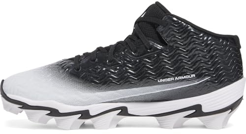 Under Armour Men's Spotlight Hammer RM, (001) Black/White/White, 13, US